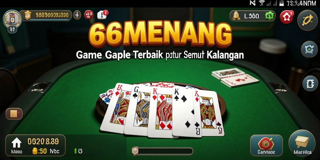 Gameplay seru dalam Gaple dengan 66MENANG.