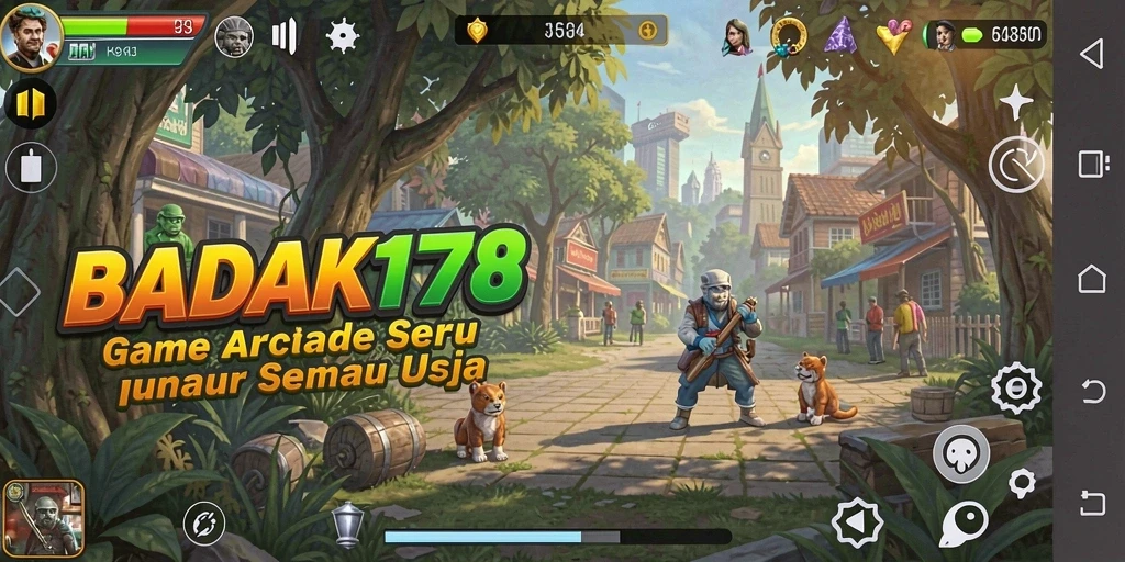 Tampilan gameplay menantang dan ceria dari BADAK178.
