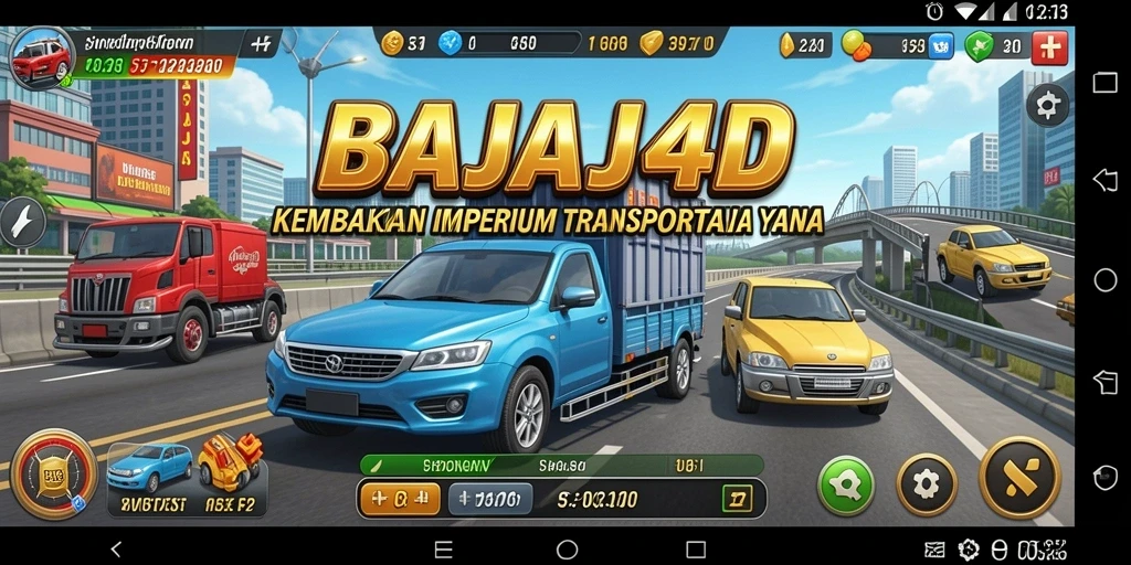 Tangkapan layar menampilkan gameplay seru BAJAJ4D dengan armada kendaraan yang beragam.