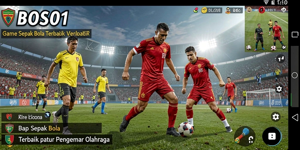 Gameplay seru dan menegangkan di BOS01 dengan aksi sepak bola menakjubkan.