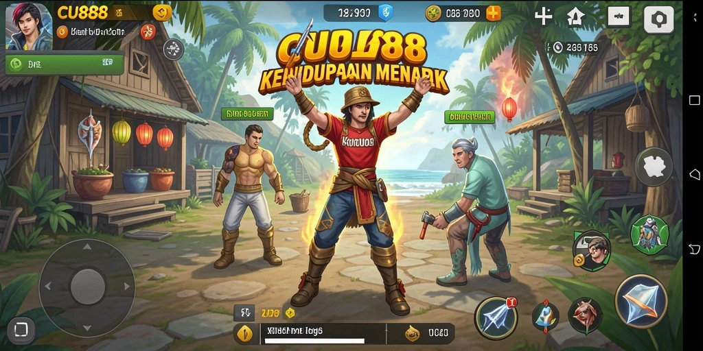 Tampilan gameplay CU888 yang realistis dan menyenangkan.