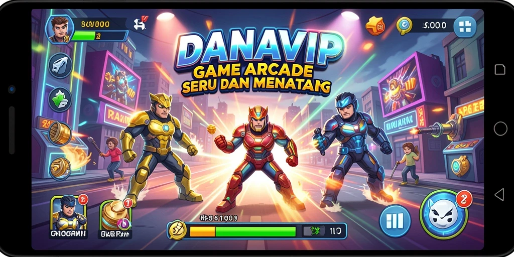 Tampilan gameplay menarik dari DANAVIP dalam aksi Arcade.