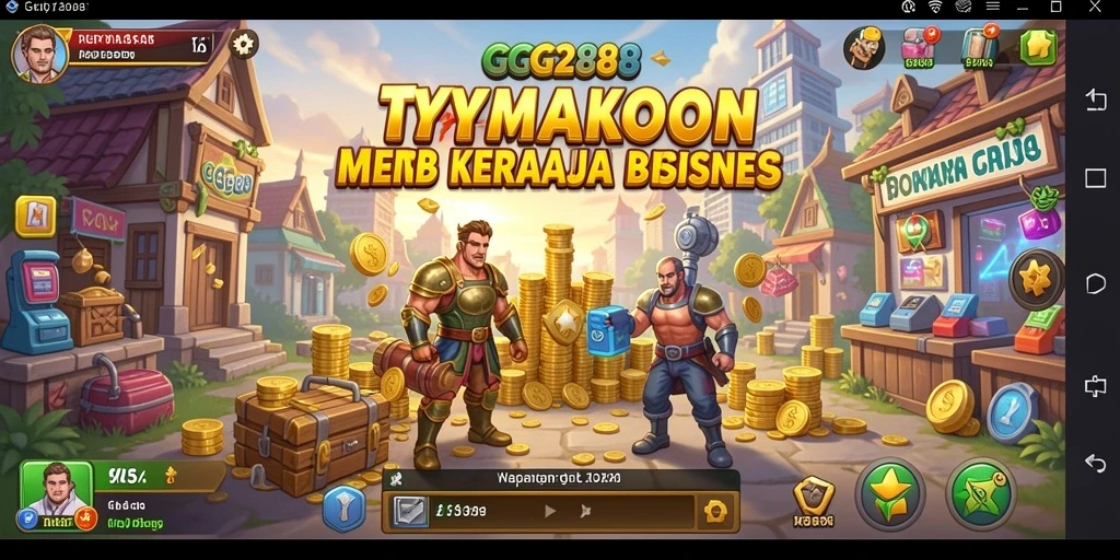 Screenshot gameplay GG288 menampilkan pembangunan bisnis yang menarik.
