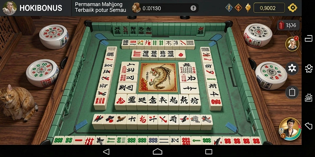 Tampilan gameplay HOKIBONUS yang menarik dan penuh tantangan Mahjong.