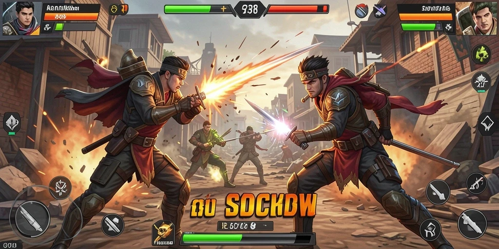 Tampilan gameplay pertarungan yang menegangkan di ID678.