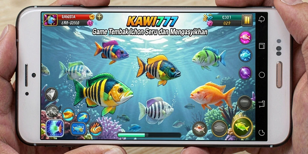 Screenshot KAWI777 menampilkan aksi seru dalam Tembak Ikan.