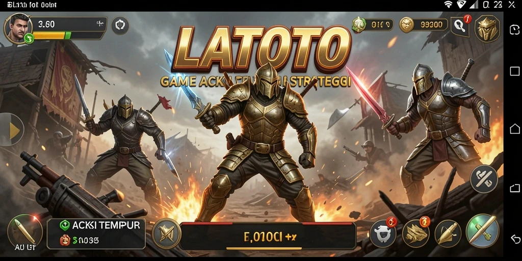 Tampilan menarik dengan aksi tempur dalam game LATOTO.
