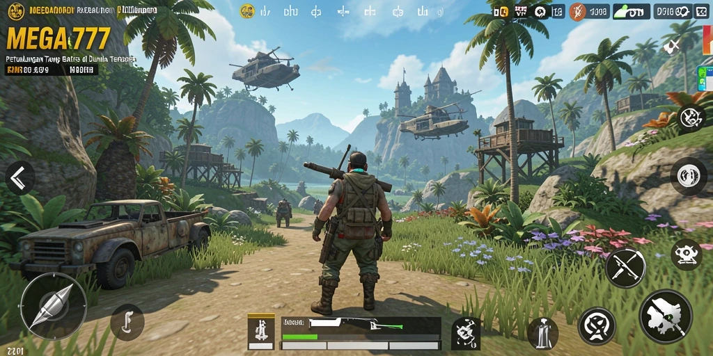 Screenshot gameplay MEGA777 menampilkan keindahan dunia terbuka yang luas.