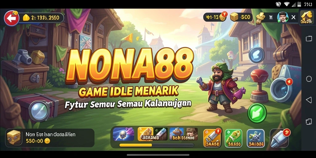 Tampilan gameplay NONA88 dengan karakter dan sumber daya yang menarik.