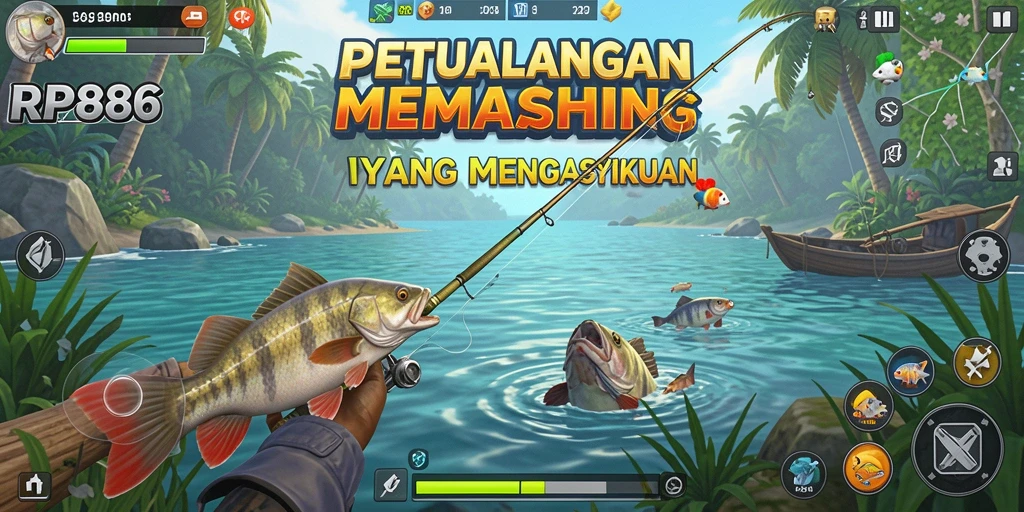 Tangkapan ikan yang memukau dalam <strong>RP886</strong> saat gameplay.