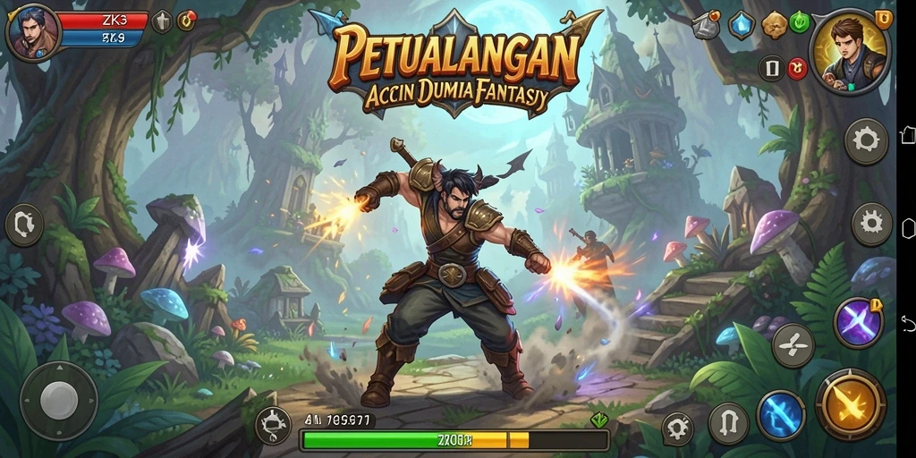 Screenshot gameplay ZK3 yang menunjukkan aksi pertempuran yang menegangkan.